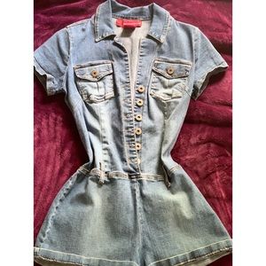 Medium blue button up denim jumper by Hotkiss